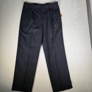 Baxter Plaid NWT Dress Pants‎ 38/32 inseam Gray Pleated